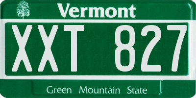 VT license plate XXT827