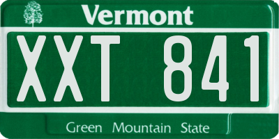 VT license plate XXT841