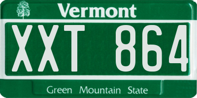 VT license plate XXT864