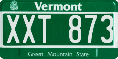 VT license plate XXT873