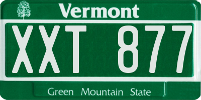 VT license plate XXT877