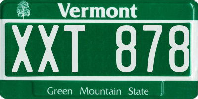 VT license plate XXT878