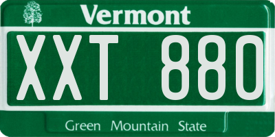 VT license plate XXT880