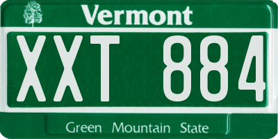 VT license plate XXT884