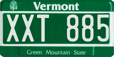 VT license plate XXT885