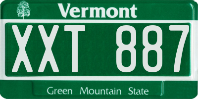 VT license plate XXT887