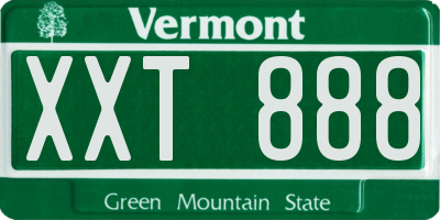 VT license plate XXT888