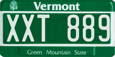 VT license plate XXT889