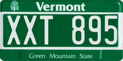 VT license plate XXT895