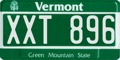 VT license plate XXT896