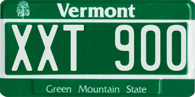 VT license plate XXT900