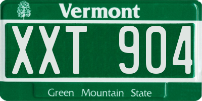VT license plate XXT904
