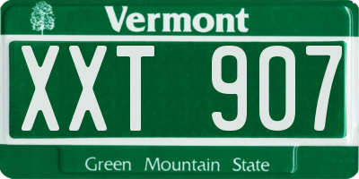 VT license plate XXT907