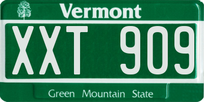 VT license plate XXT909