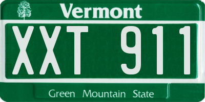 VT license plate XXT911