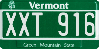 VT license plate XXT916