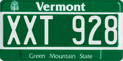 VT license plate XXT928