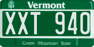 VT license plate XXT940