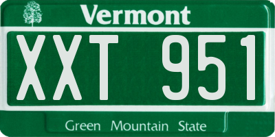 VT license plate XXT951