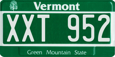 VT license plate XXT952