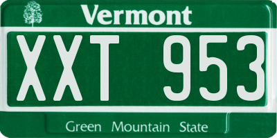 VT license plate XXT953