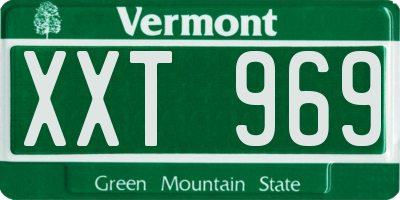 VT license plate XXT969