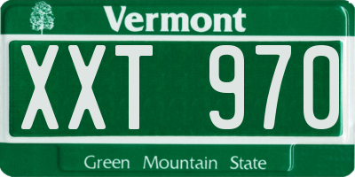 VT license plate XXT970