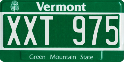 VT license plate XXT975