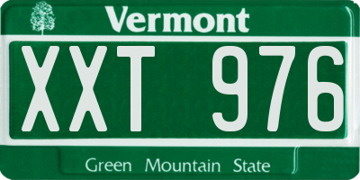 VT license plate XXT976
