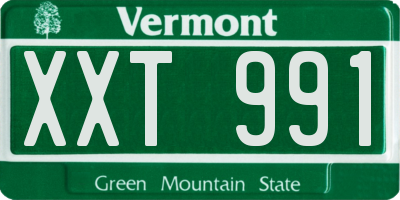 VT license plate XXT991