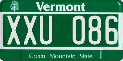 VT license plate XXU086