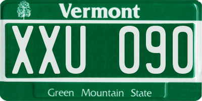 VT license plate XXU090