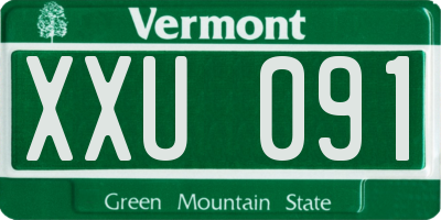 VT license plate XXU091