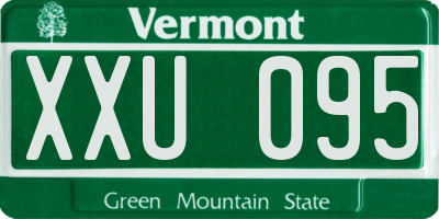 VT license plate XXU095