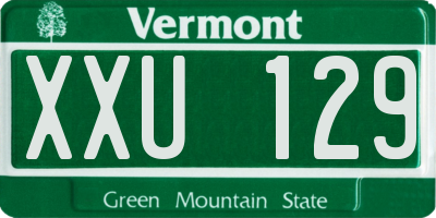 VT license plate XXU129