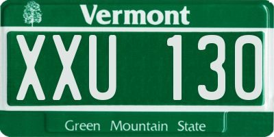 VT license plate XXU130