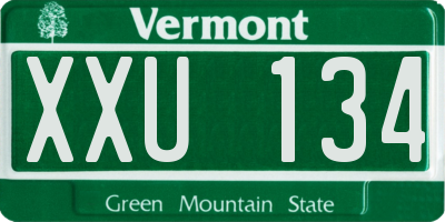 VT license plate XXU134