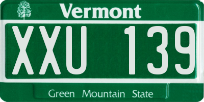 VT license plate XXU139