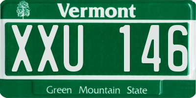 VT license plate XXU146