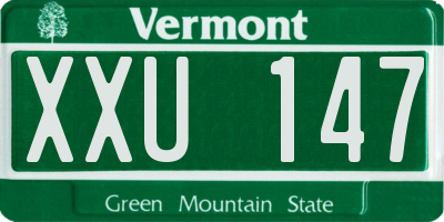 VT license plate XXU147