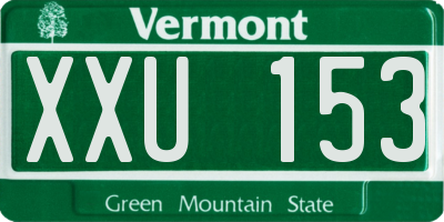 VT license plate XXU153