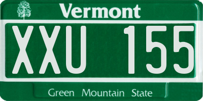 VT license plate XXU155
