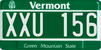 VT license plate XXU156