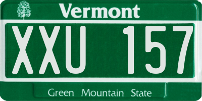 VT license plate XXU157