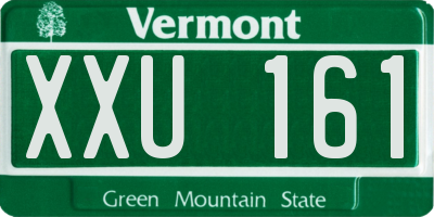 VT license plate XXU161