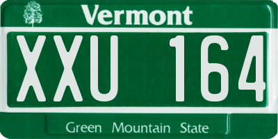 VT license plate XXU164