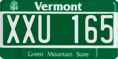 VT license plate XXU165