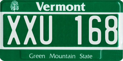 VT license plate XXU168