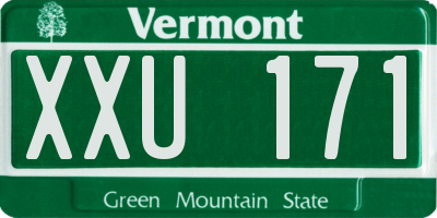 VT license plate XXU171