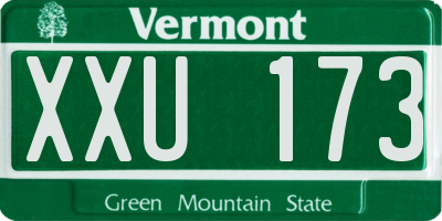 VT license plate XXU173